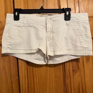 Hollister White Women Shorts